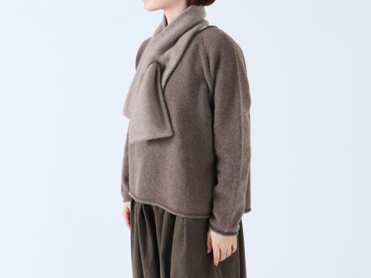 ブラックカシミヤ ショートマフラー