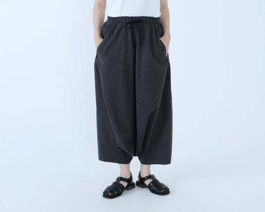 綿ピンストライプ サルエルパンツ