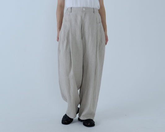 【NEW】アイリッシュリネン オーバータックパンツ