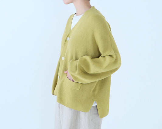 【NEW】和紙コットン スムースニットカーディガン