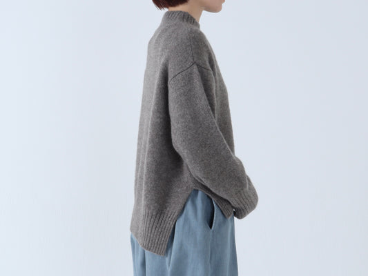 ヤク ショート丈ワイドセーター