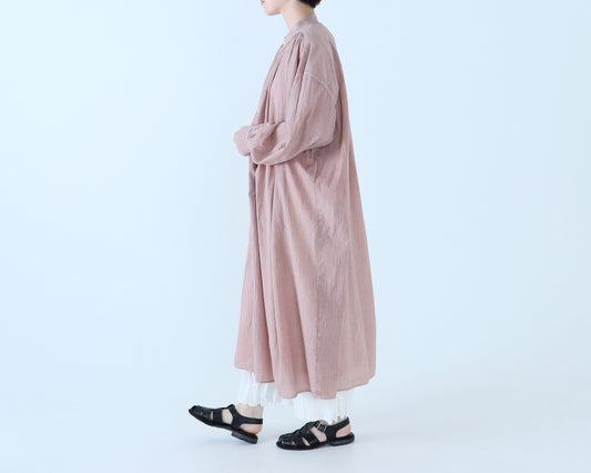 【NEW】綿ローン ギャザーシャツワンピース
