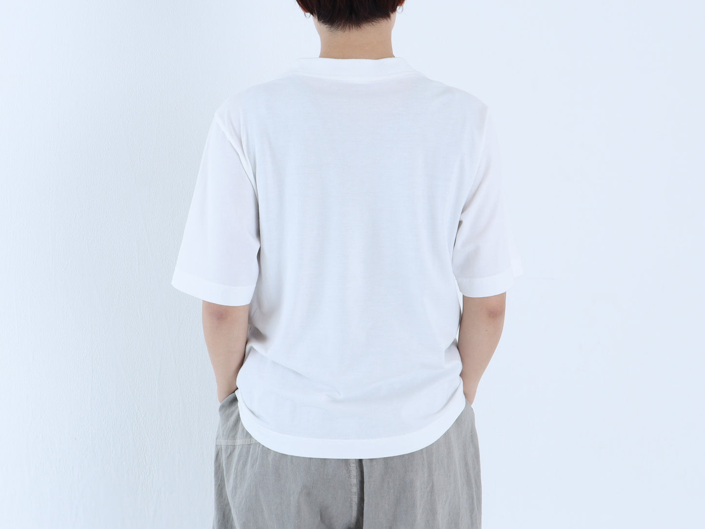 【NEW】綿天竺 ハイネックカットソー