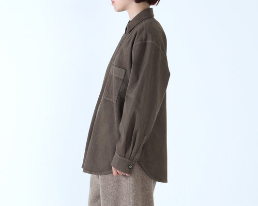 綿刺し子 オーバーシャツ