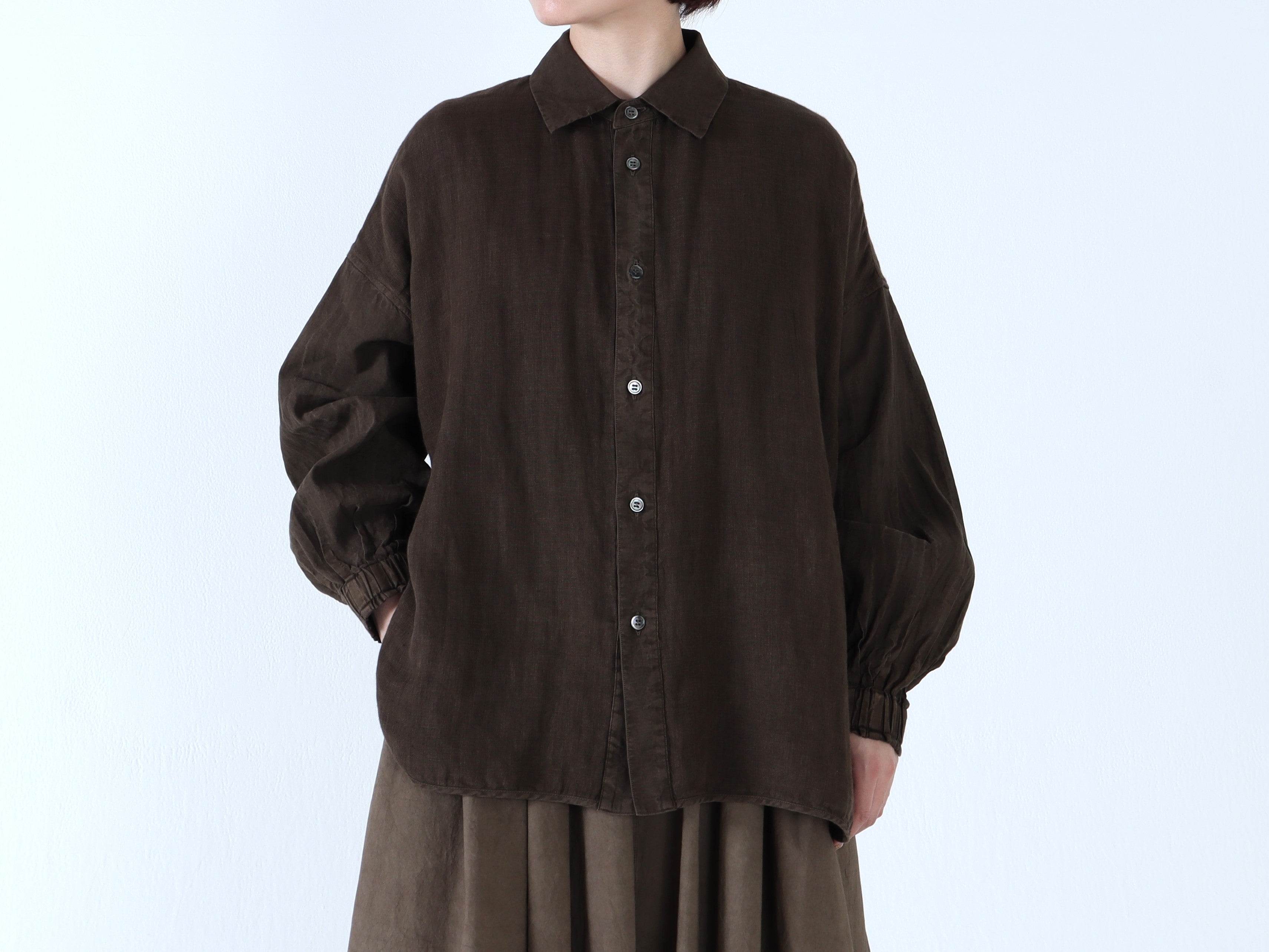 綿麻Wガーゼ×綿麻 バルーンスリーブシャツ – factory