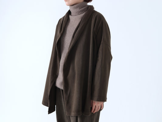 綿カットソー ショールパーカー