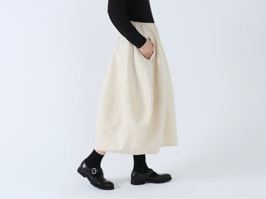 【NEW】綿ウール朱子織 バルーンスカート