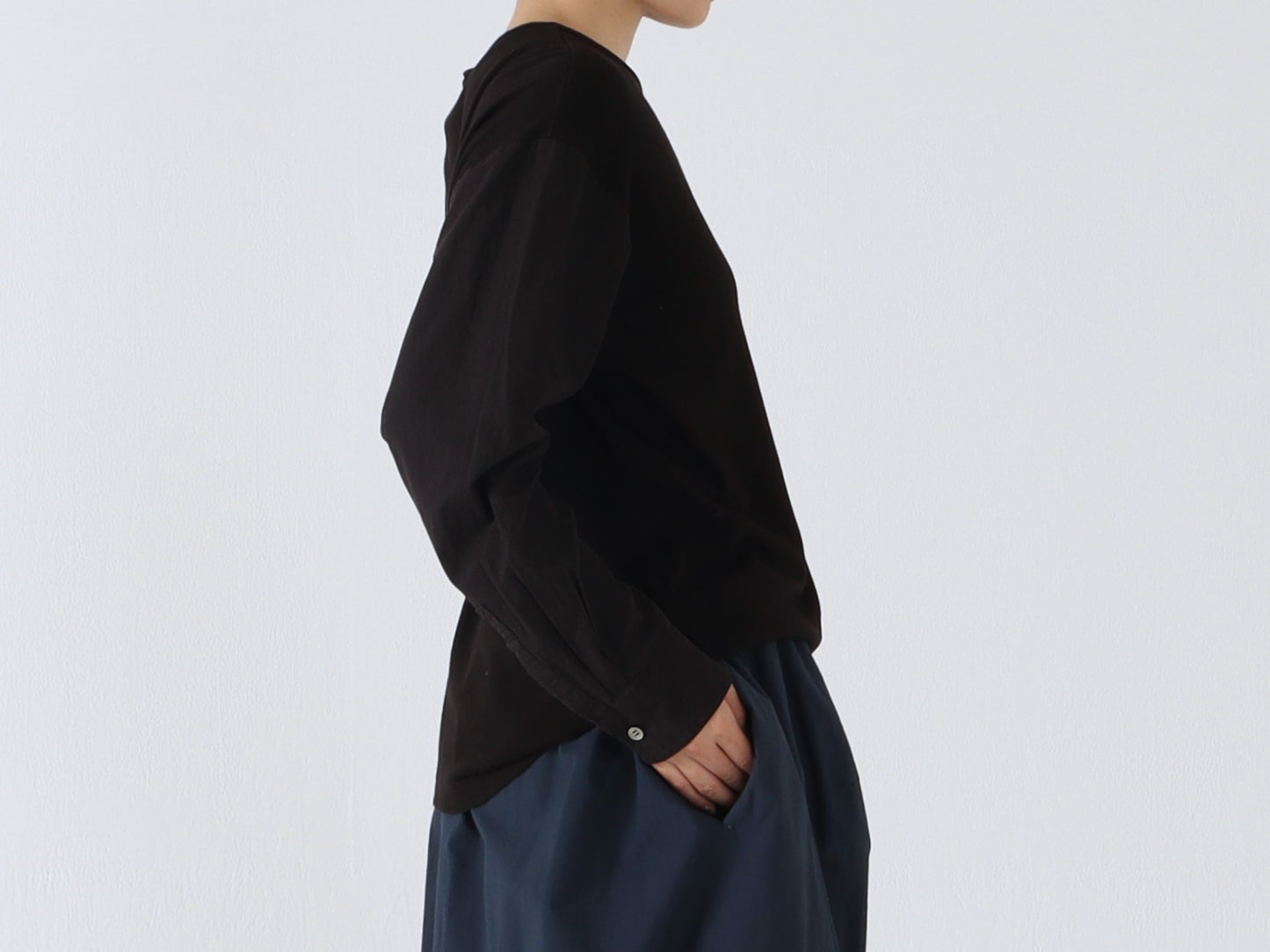 【NEW】綿スムース×綿近江晒 シャツスリーブカットソー