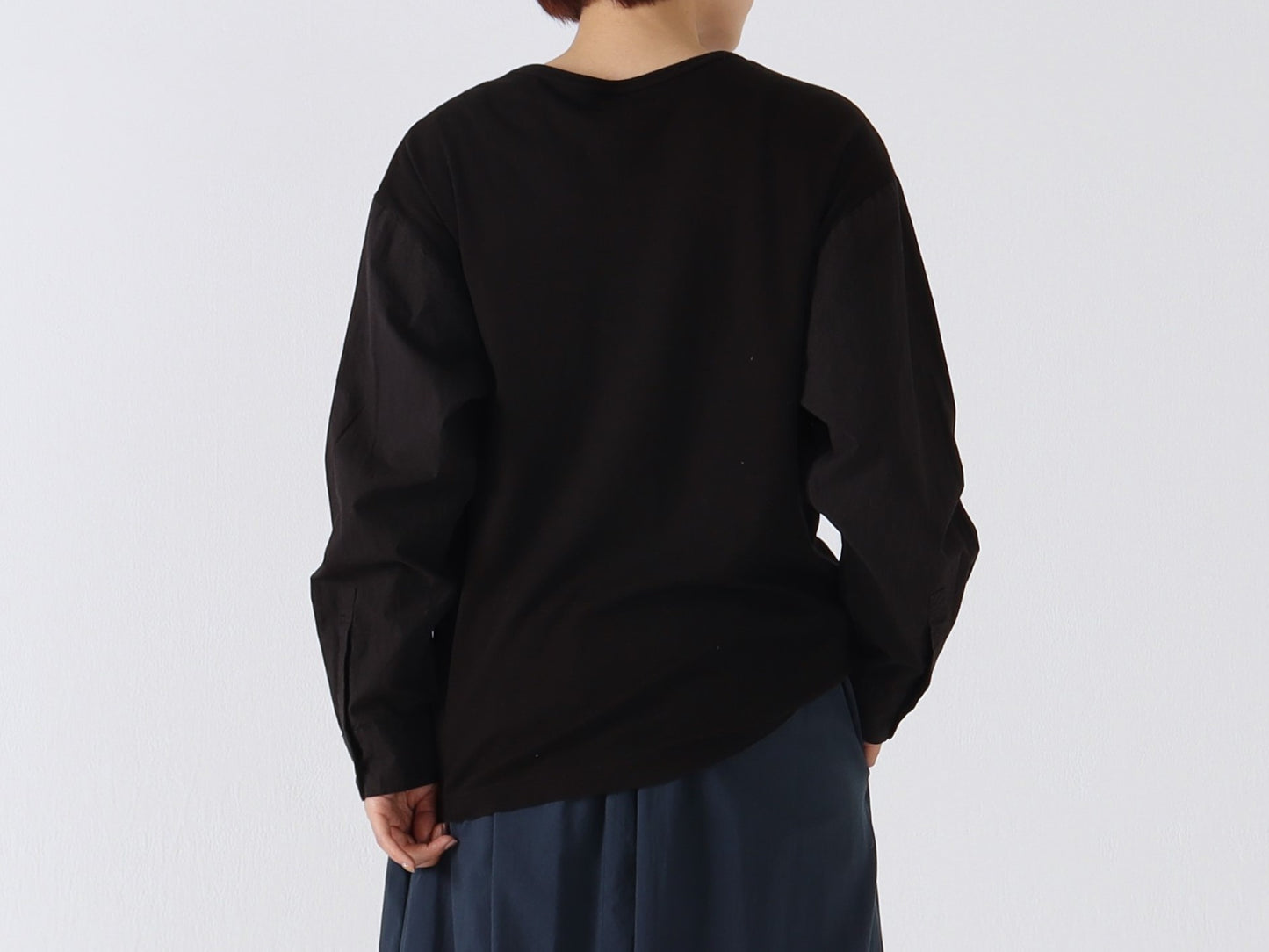 【NEW】綿スムース×綿近江晒 シャツスリーブカットソー