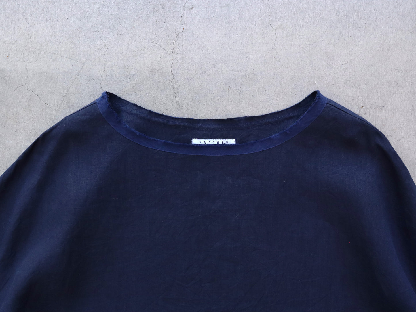 【NEW】アイリッシュリネン シワ加工 スリップオンワンピース