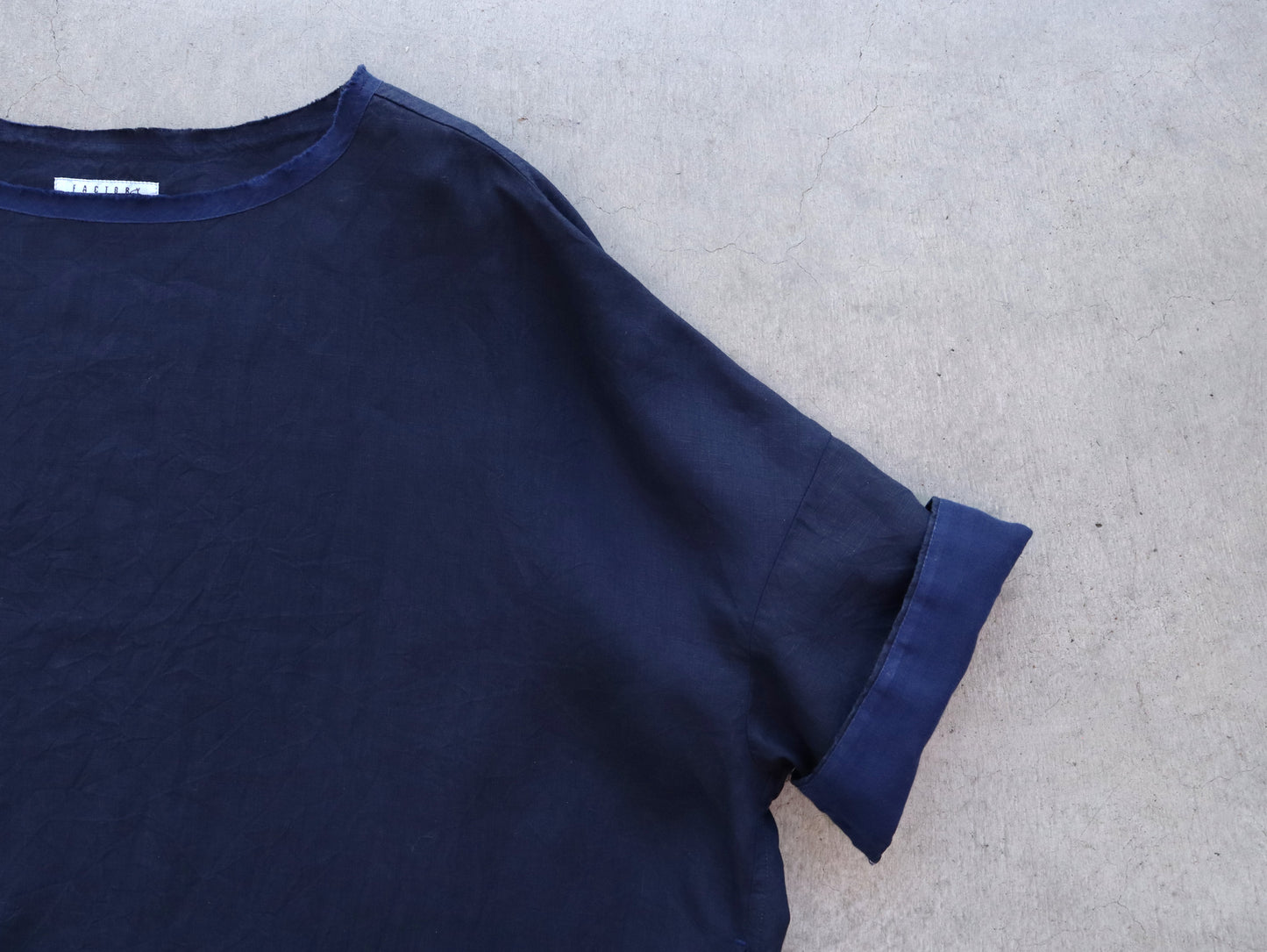 【NEW】アイリッシュリネン シワ加工 スリップオンワンピース