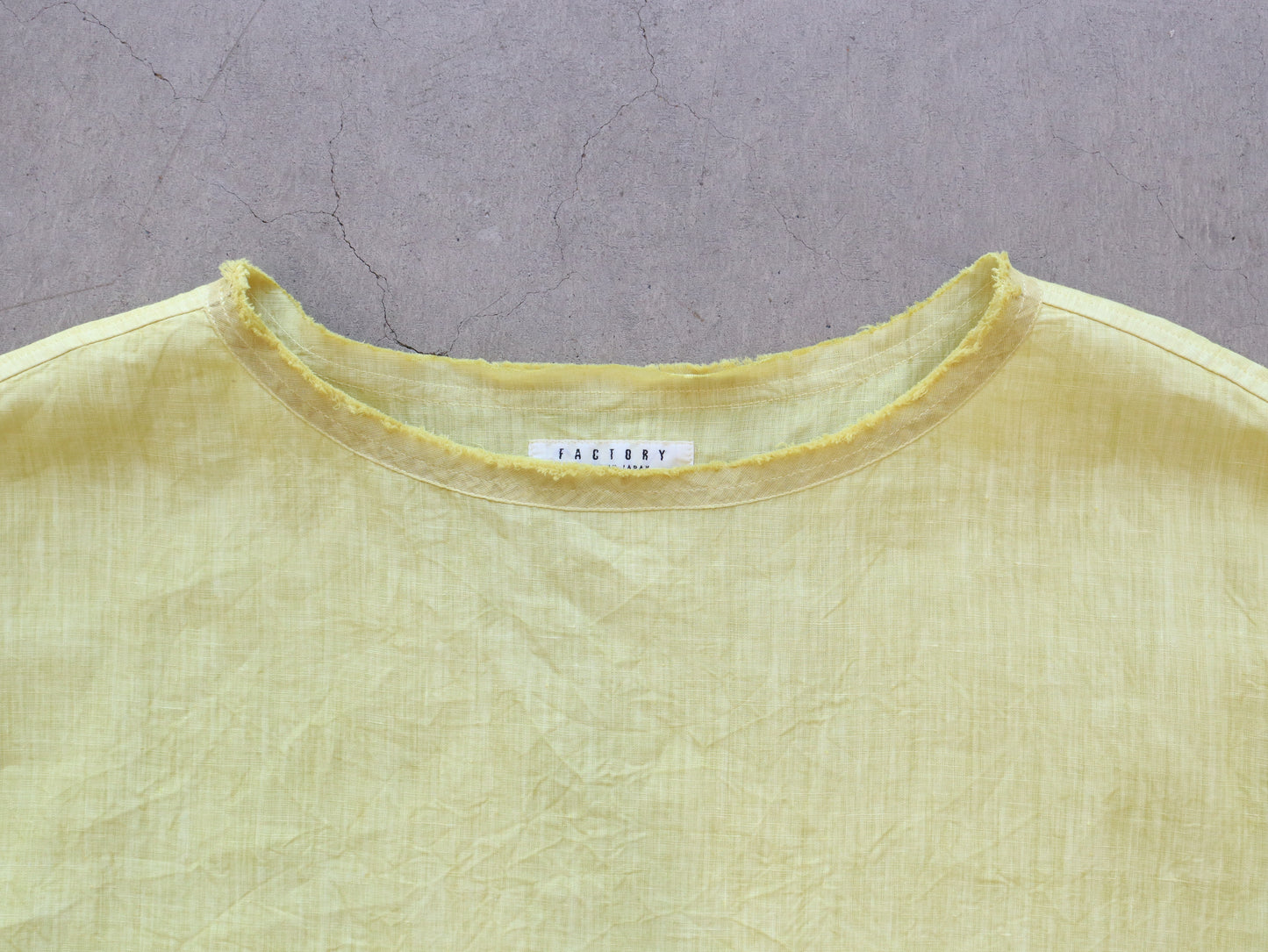 【NEW】アイリッシュリネン シワ加工 スリップオンワンピース