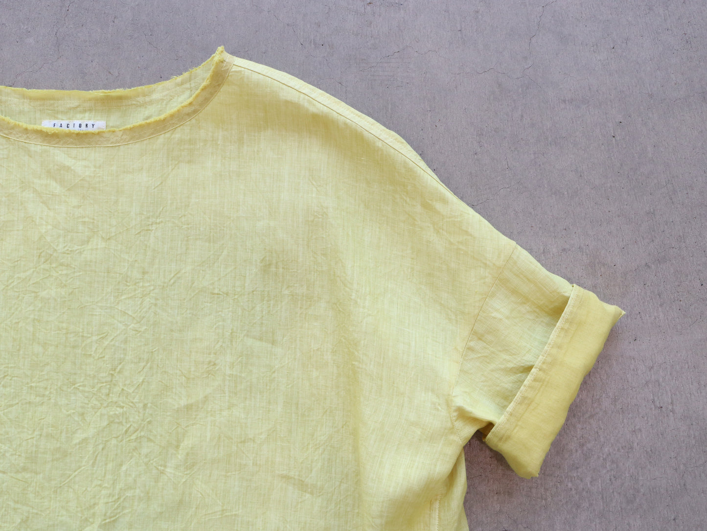 【NEW】アイリッシュリネン シワ加工 スリップオンワンピース