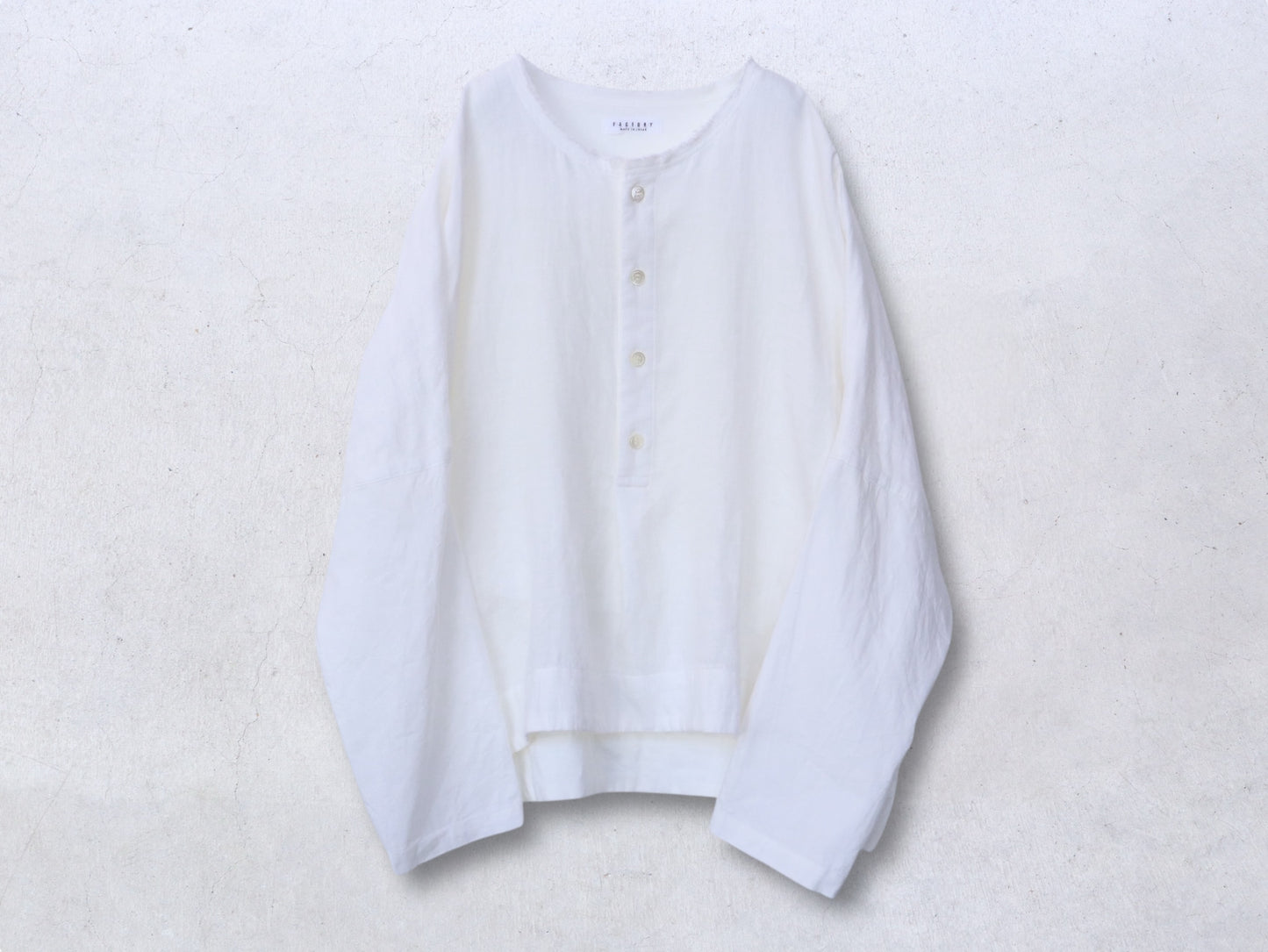 【NEW】綿麻Wガーゼ×綿麻 ドルマンブラウス