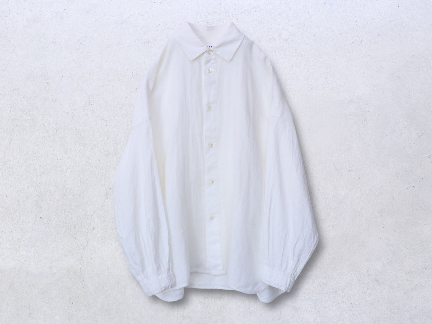 綿麻Wガーゼ×綿麻 バルーンスリーブシャツ