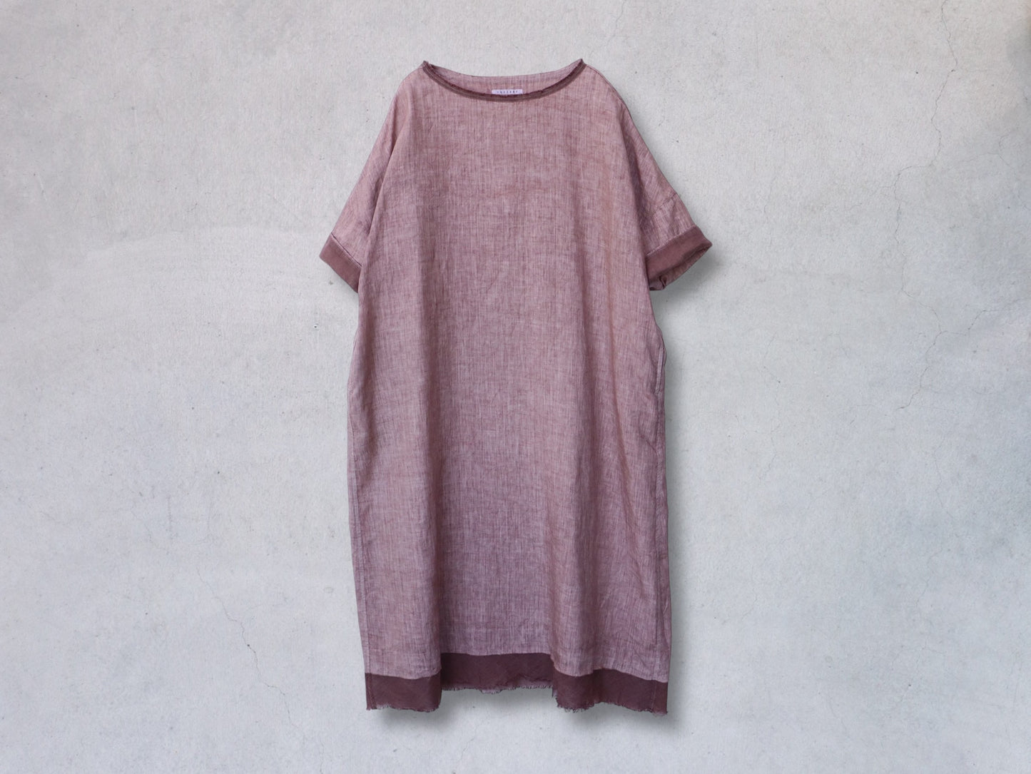【NEW】アイリッシュリネン シワ加工 スリップオンワンピース