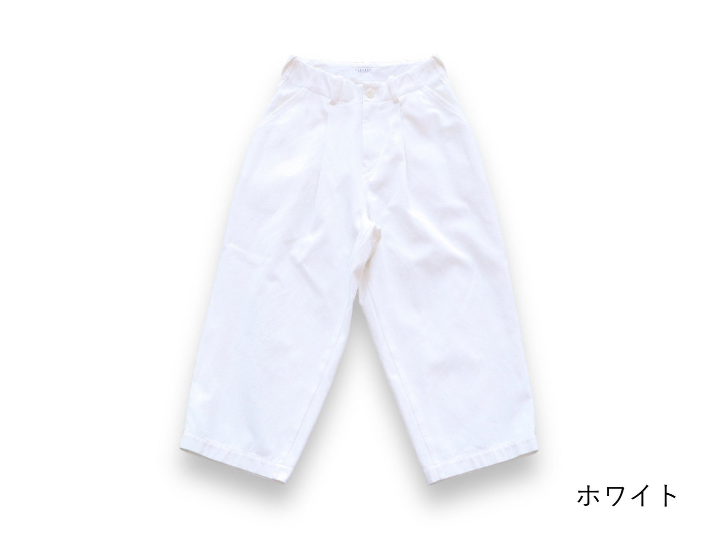 綿 刺子織 タックパンツ