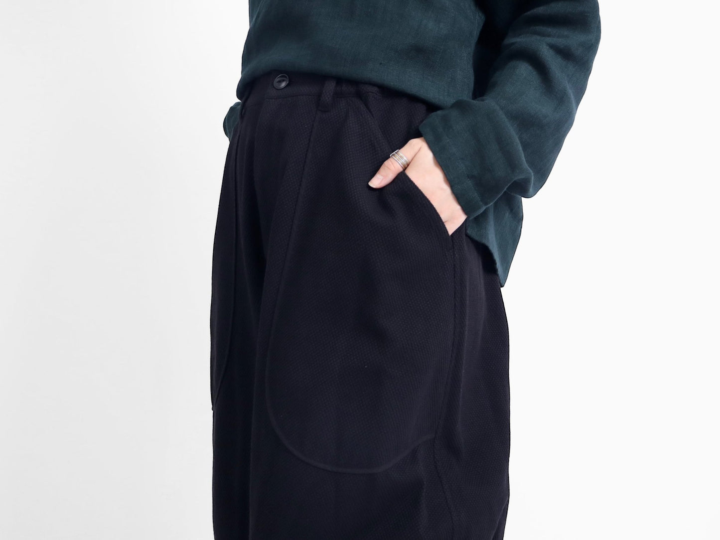 綿刺子織 ミリタリーポケット パンツ