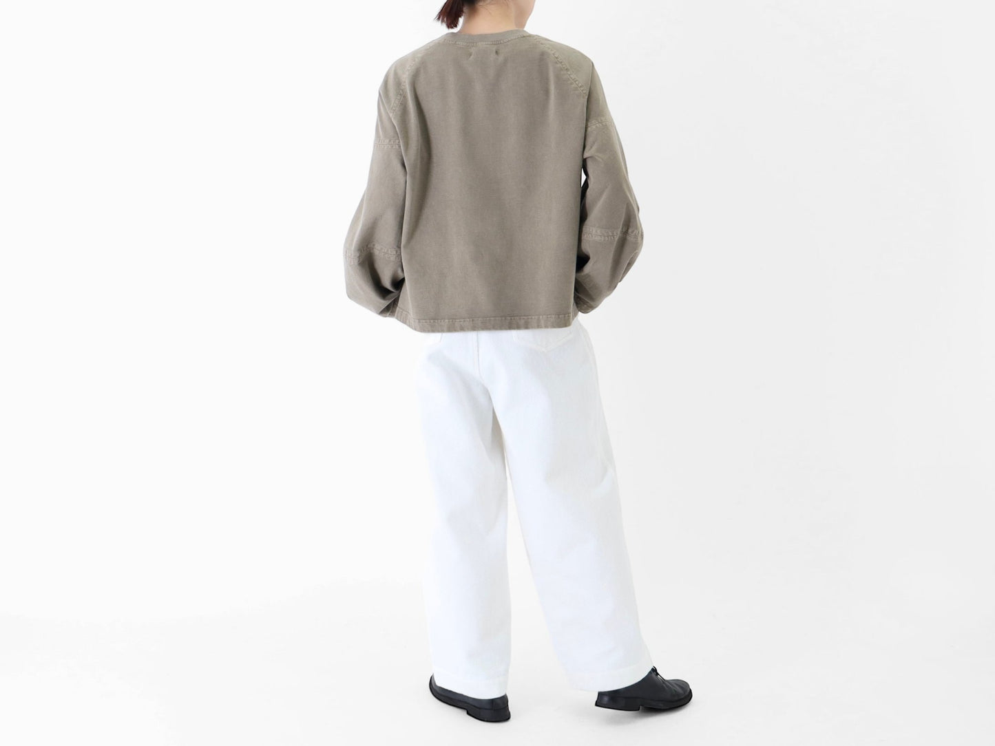 綿 刺子織 タックパンツ
