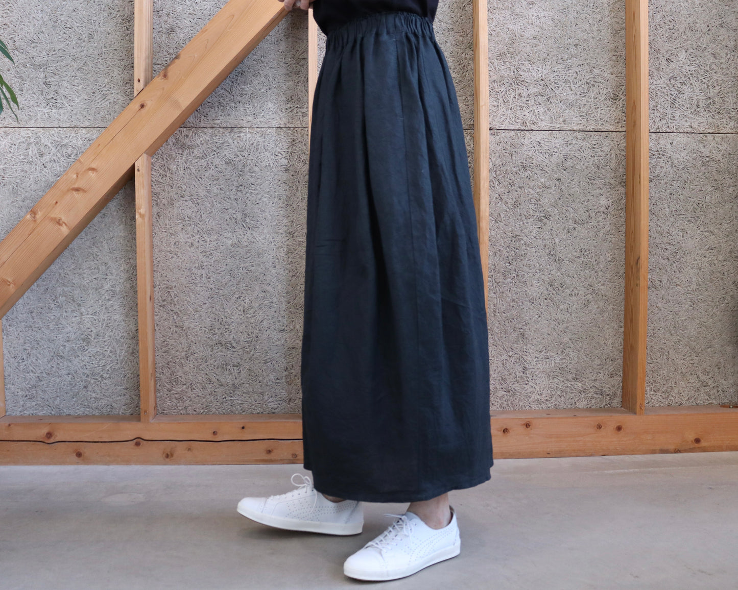 アイリッシュリネン(シワ加工） チューリップスカート