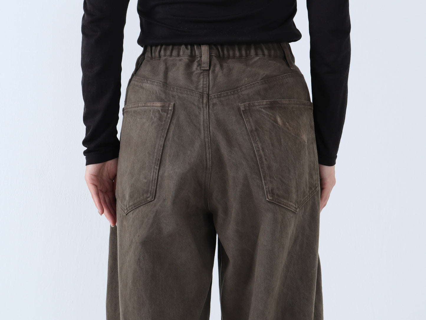 【NEW】綿デニム オーバータックパンツ