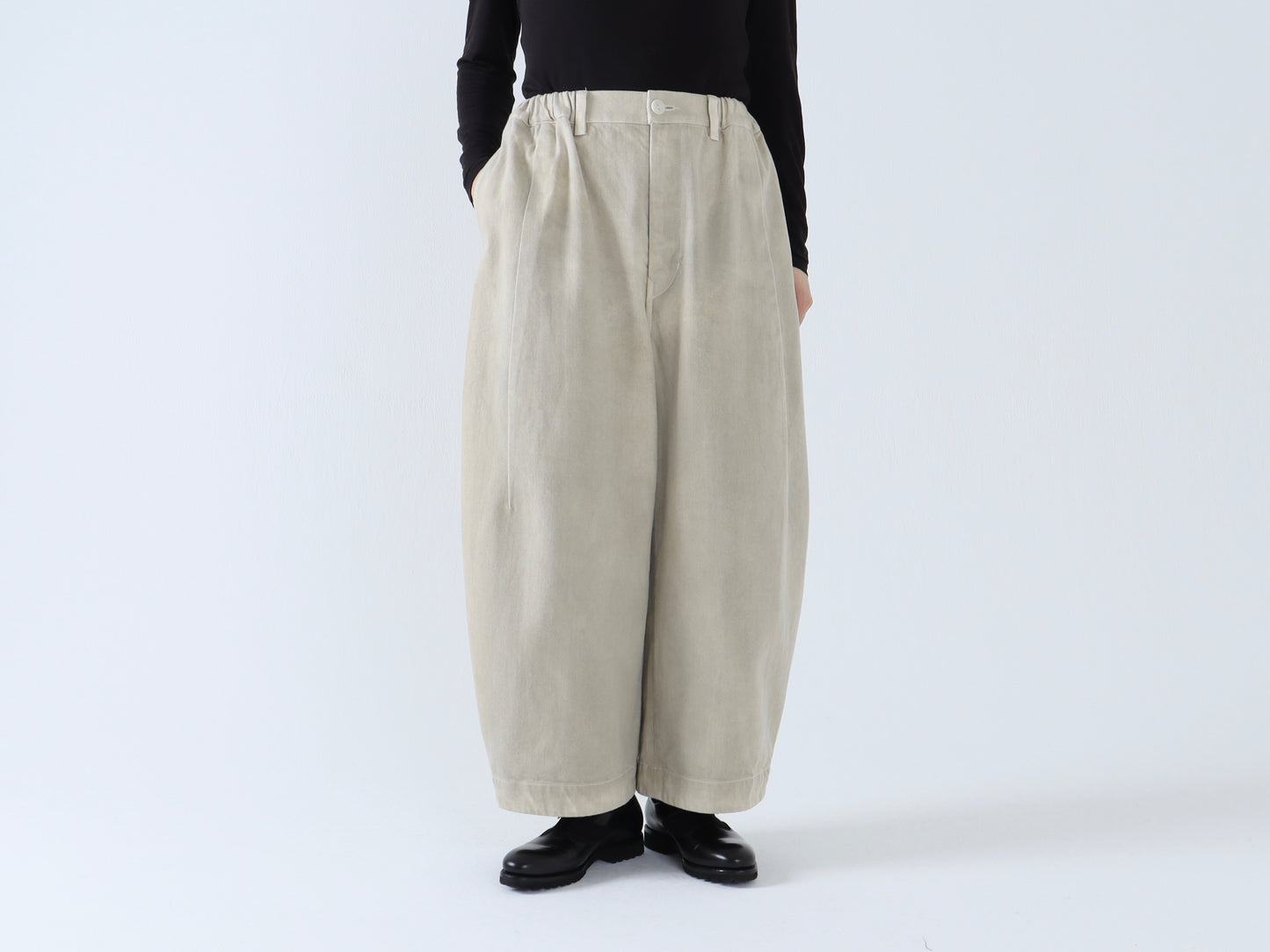 【NEW】綿デニム コクーンワイドパンツ