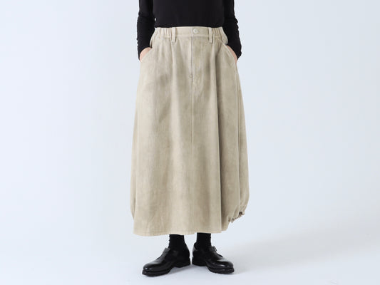 25AW｜S-03｜ジンバブエコットン　ヘムゴムスカート