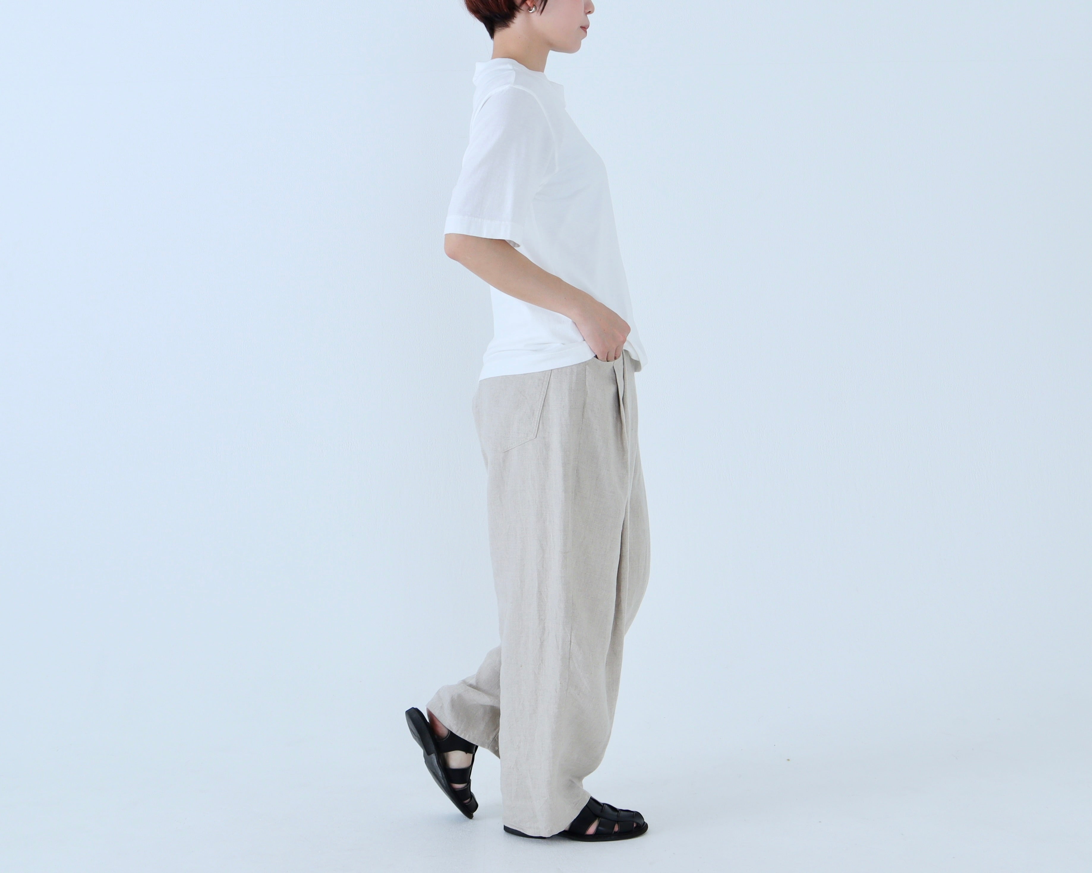 アイリッシュリネン オーバータックパンツ – factory