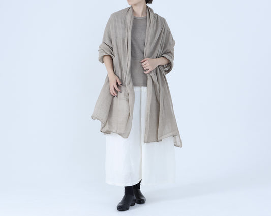 インド綿 手織り大判ストール　