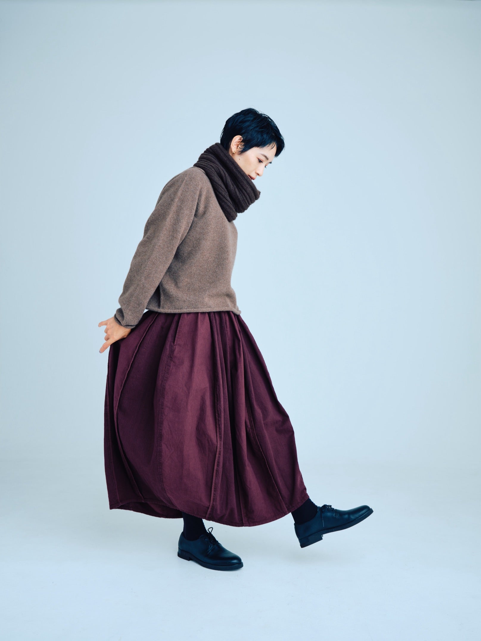 FACTORY　ファクトリー　足利　ウール ダブル コート ブルー 2023 A/W Collection｜FACTORY（ファクトリー）｜栃木県・足利に工房を