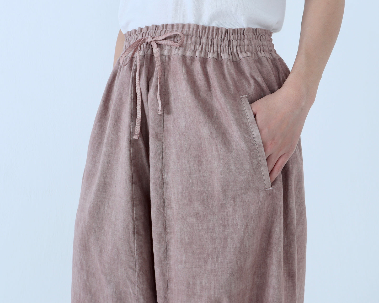 綿麻 サルエルパンツ