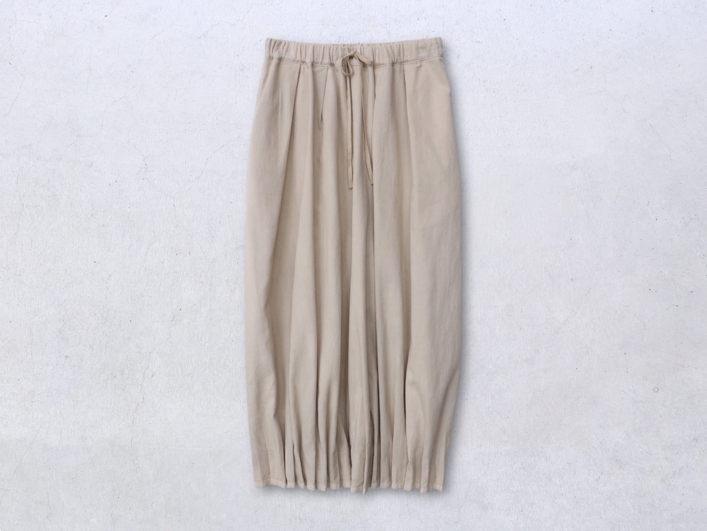 綿刺し子 プリーツパンツ