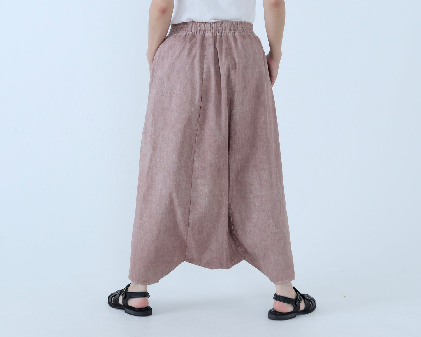 綿麻 サルエルパンツ