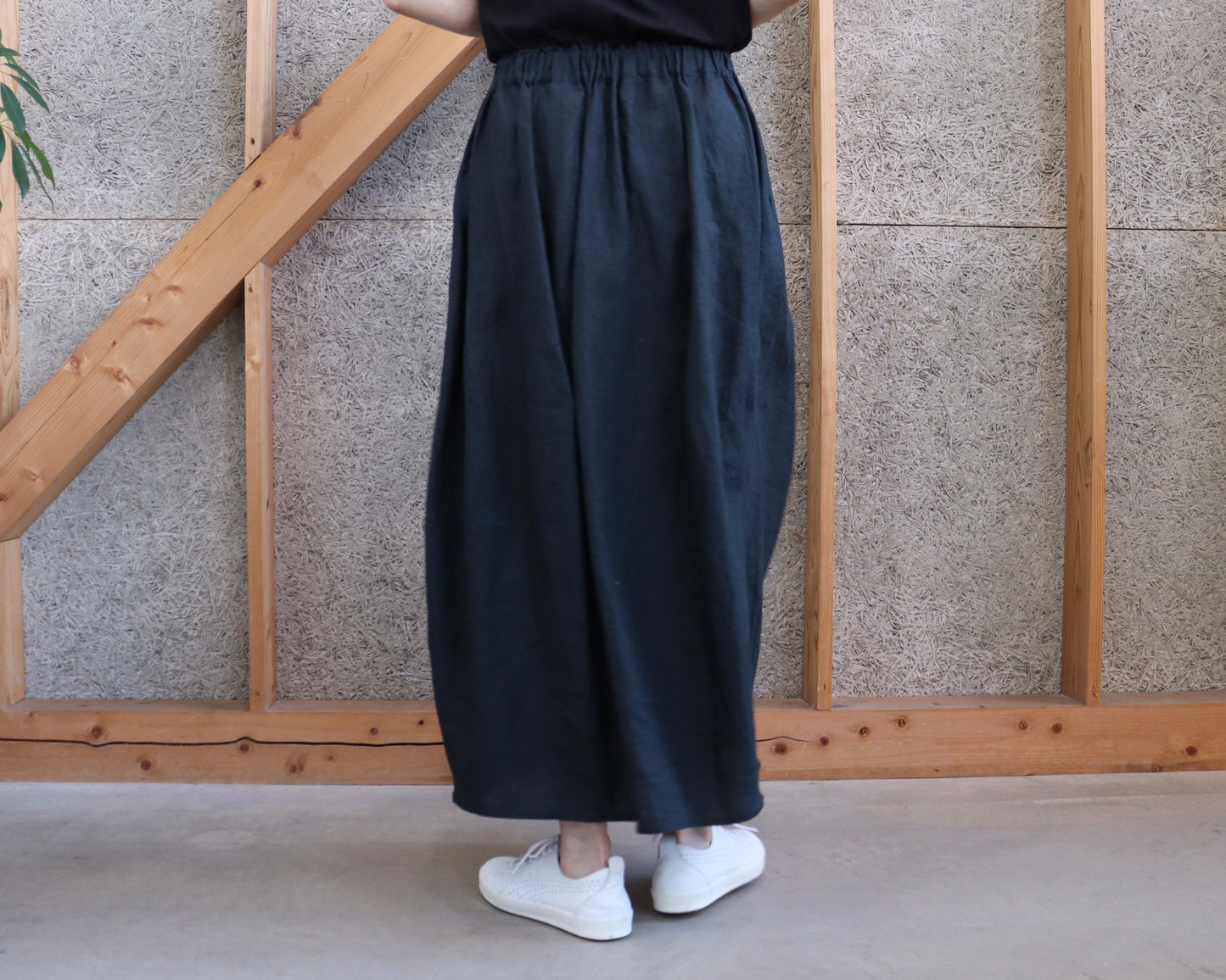 アイリッシュリネン(シワ加工） チューリップスカート