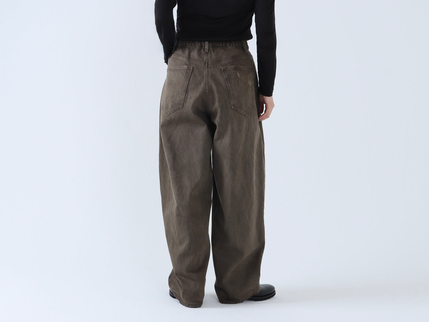【NEW】綿デニム オーバータックパンツ