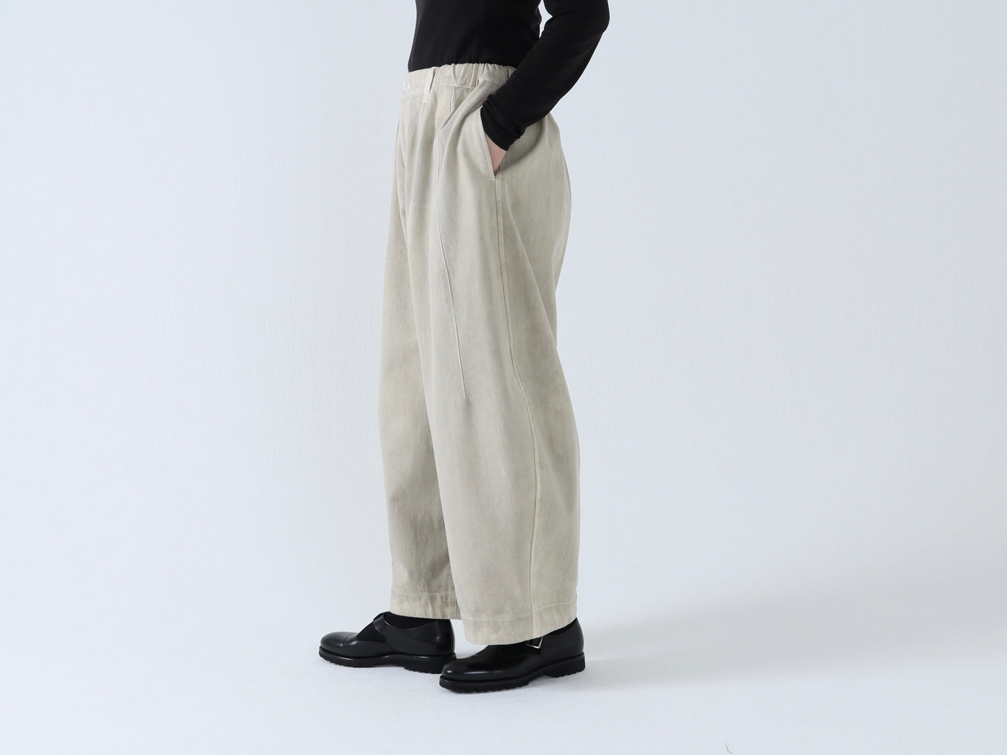 【NEW】綿デニム コクーンワイドパンツ