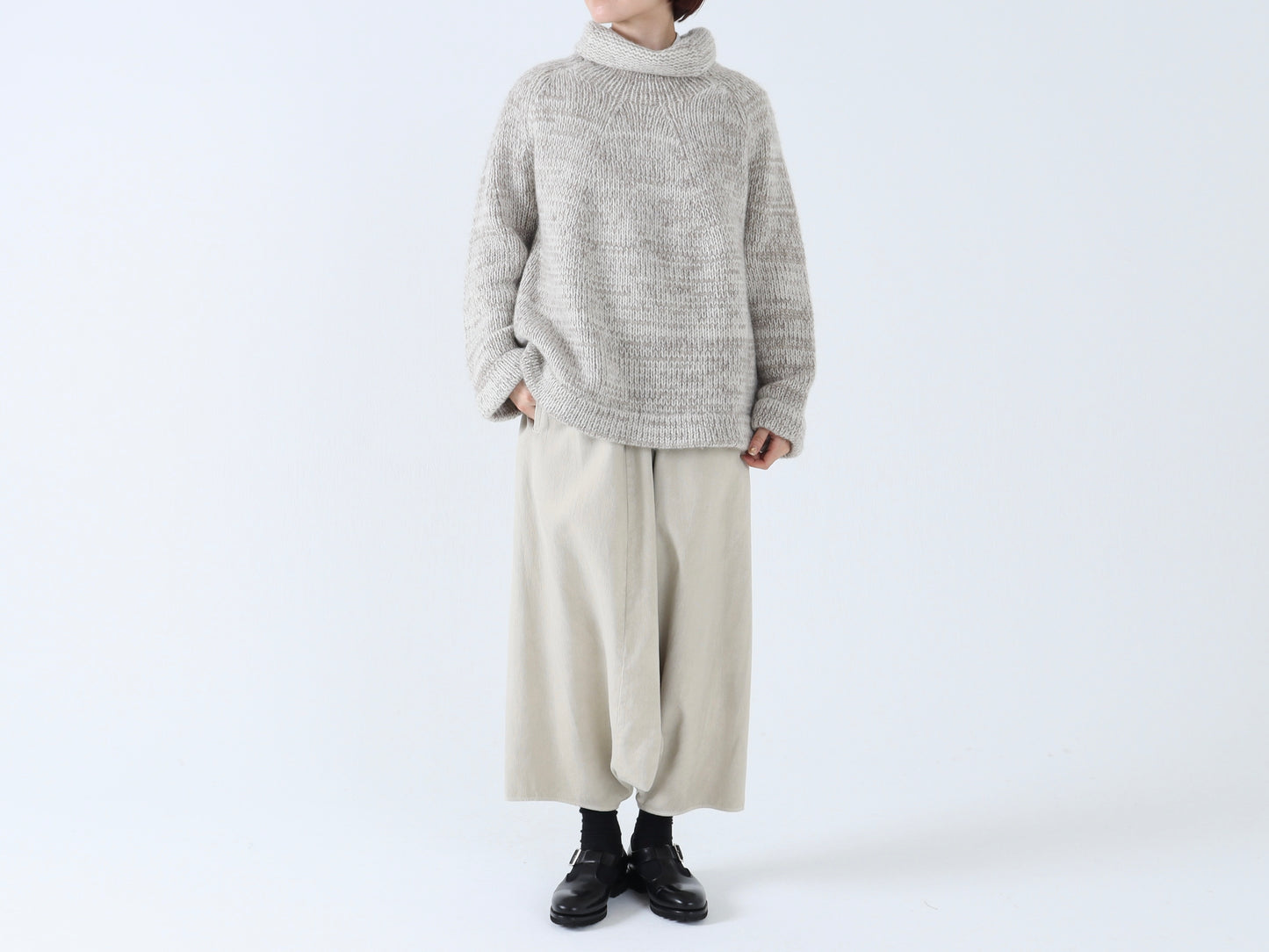 綿刺し子 サルエルパンツ