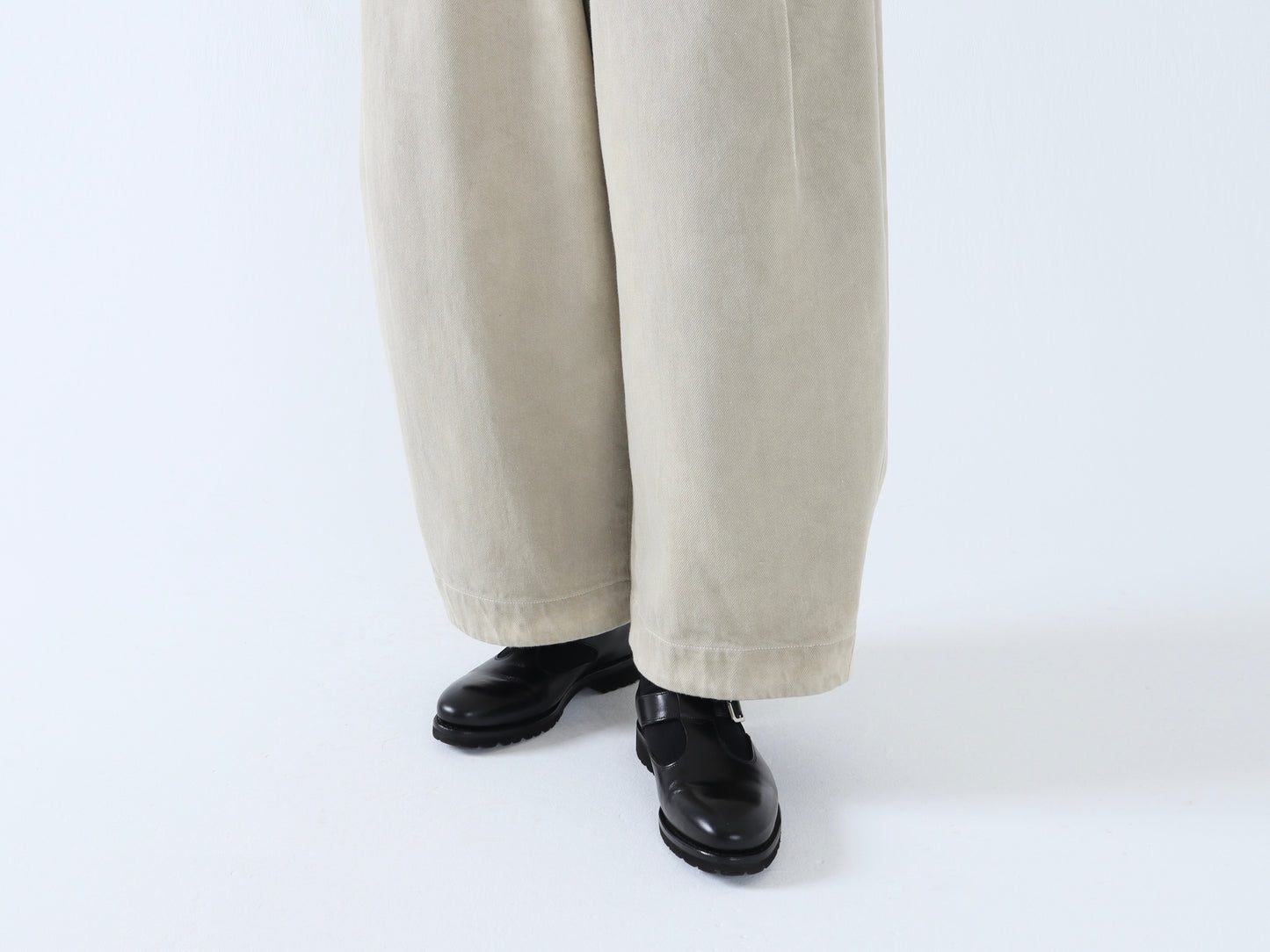 【NEW】綿デニム コクーンワイドパンツ