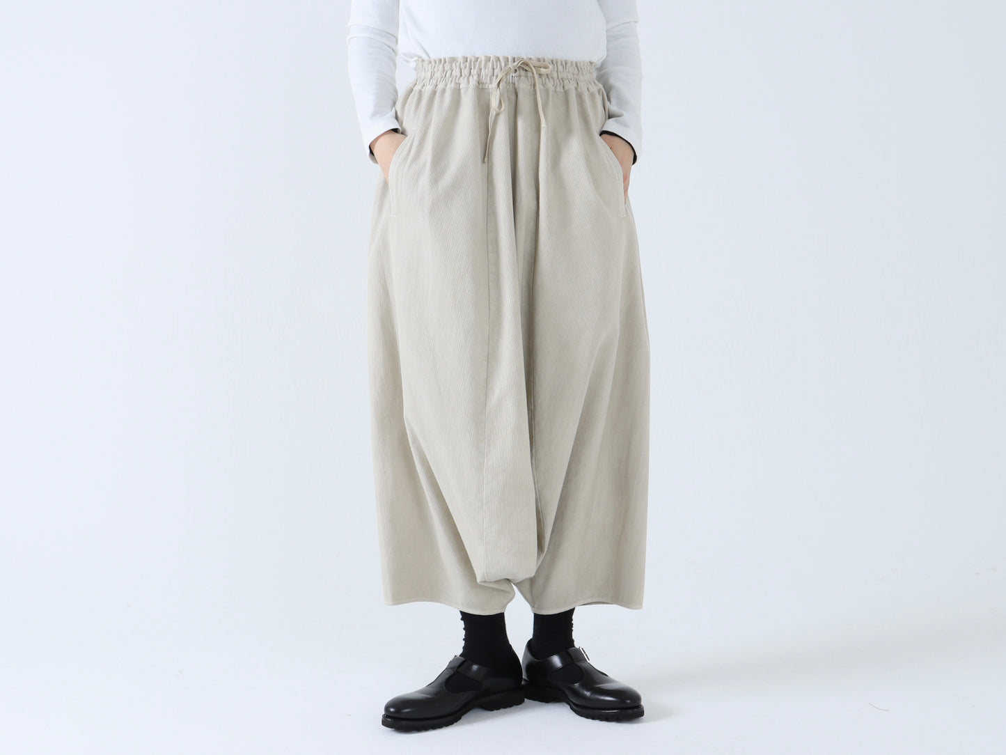 綿刺し子 サルエルパンツ