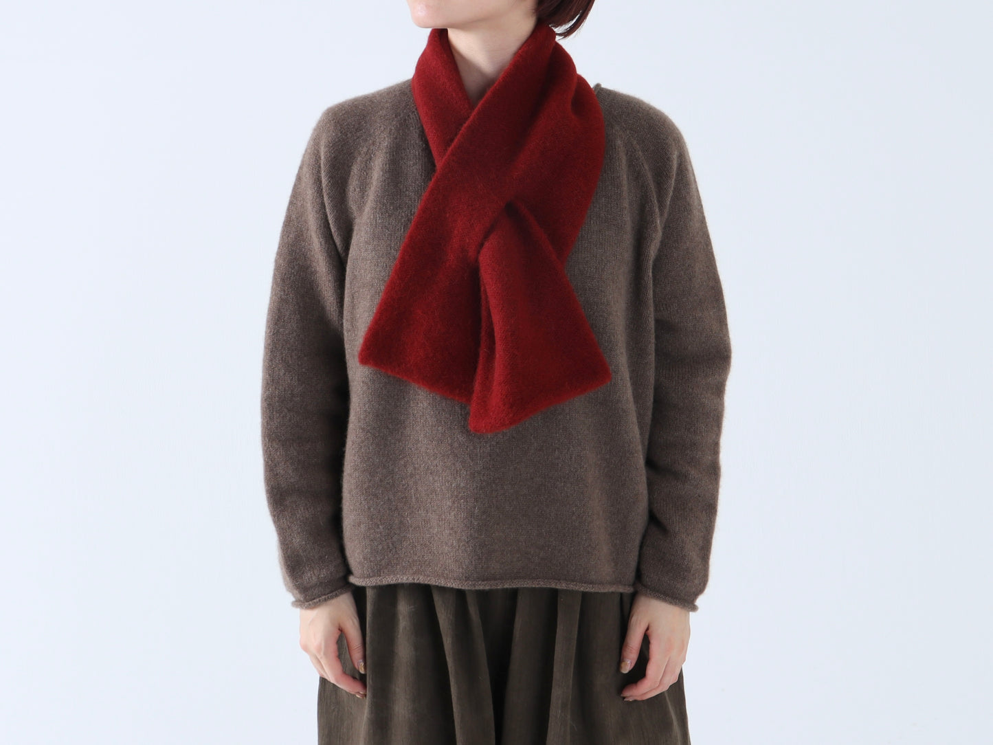 ベビーキャメル ショートマフラー