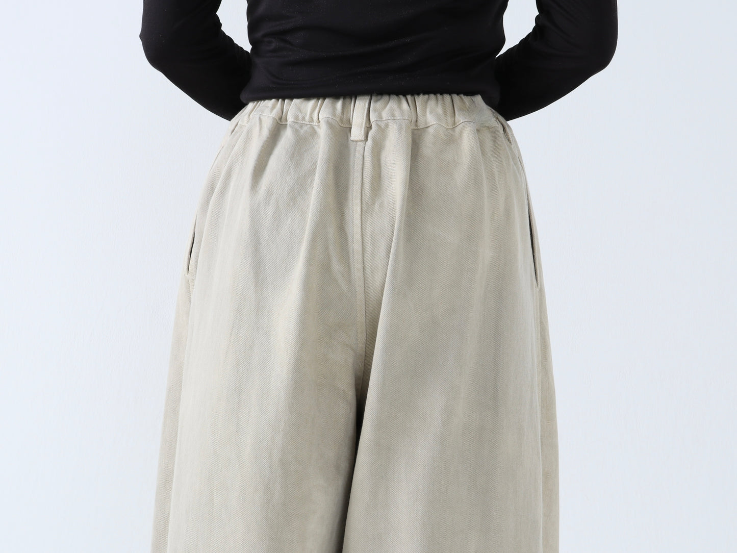 【NEW】綿デニム コクーンワイドパンツ