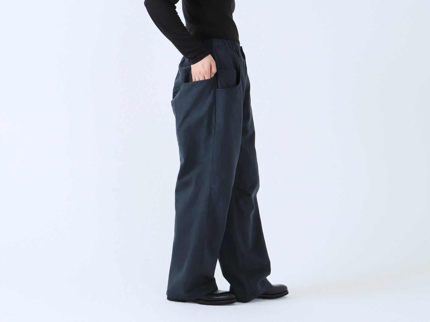【NEW】綿デニム ロールアップパンツ
