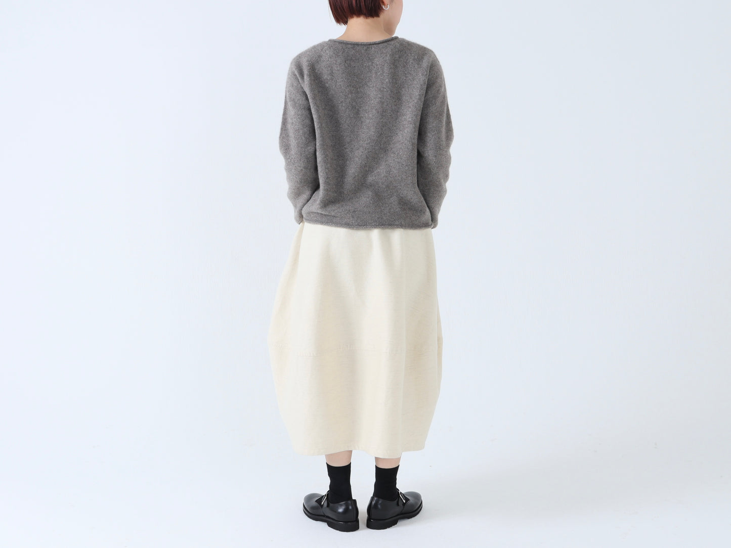 【NEW】綿ウール朱子織 バルーンスカート