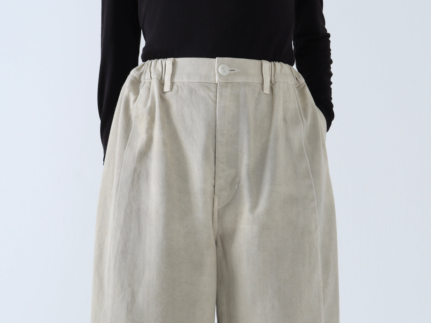 【NEW】綿デニム コクーンワイドパンツ