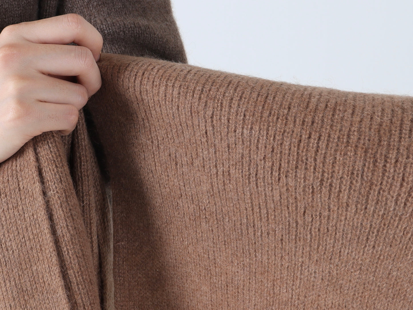 【NEW】ベビーキャメル 片あぜマフラー