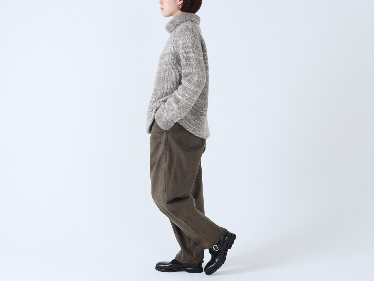 綿デニム ペンシルパンツ