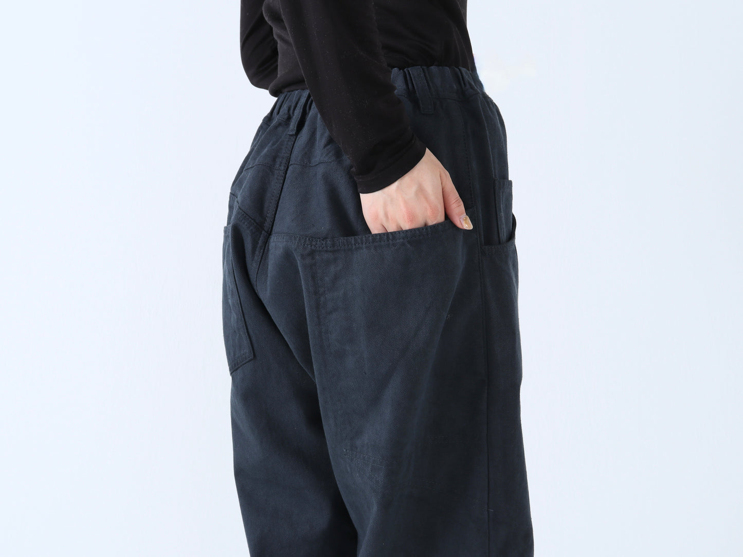 【NEW】綿デニム ロールアップパンツ