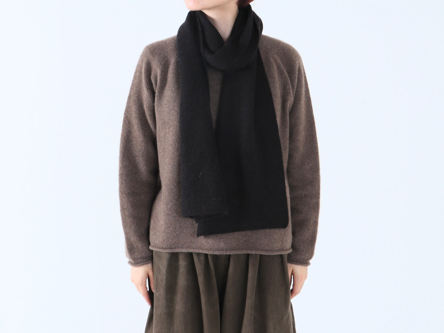 【NEW】ベビーキャメル 片あぜマフラー