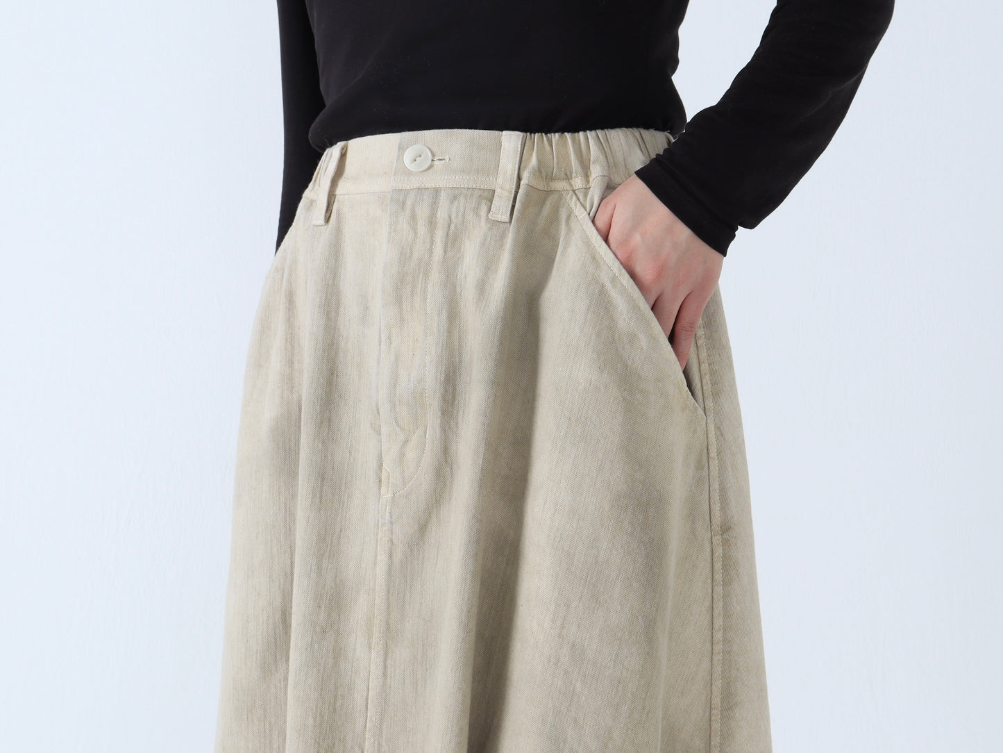 【NEW】ジンバブエコットン ヘムゴムスカート