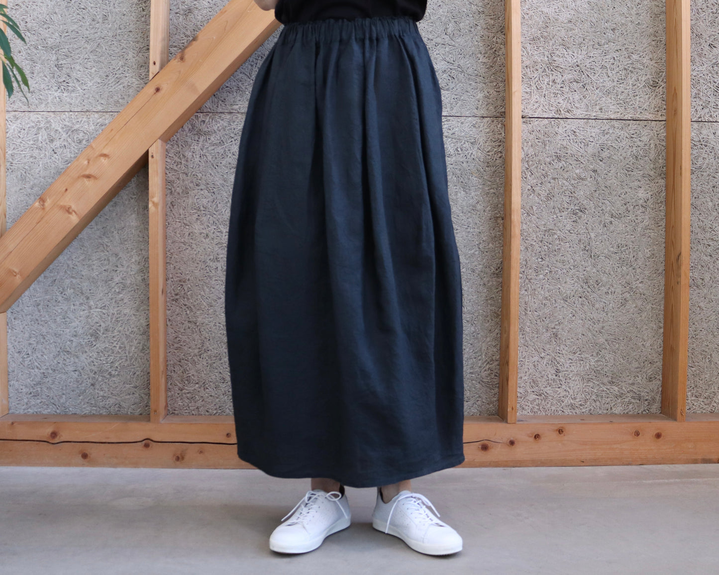 アイリッシュリネン(シワ加工） チューリップスカート